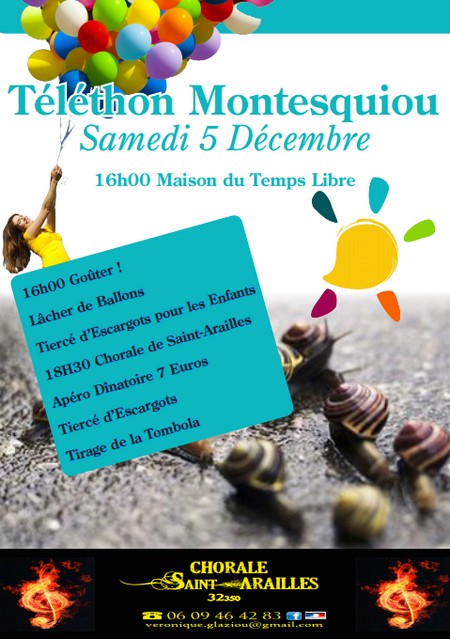 Affiche téléthon Montesquiou 2015